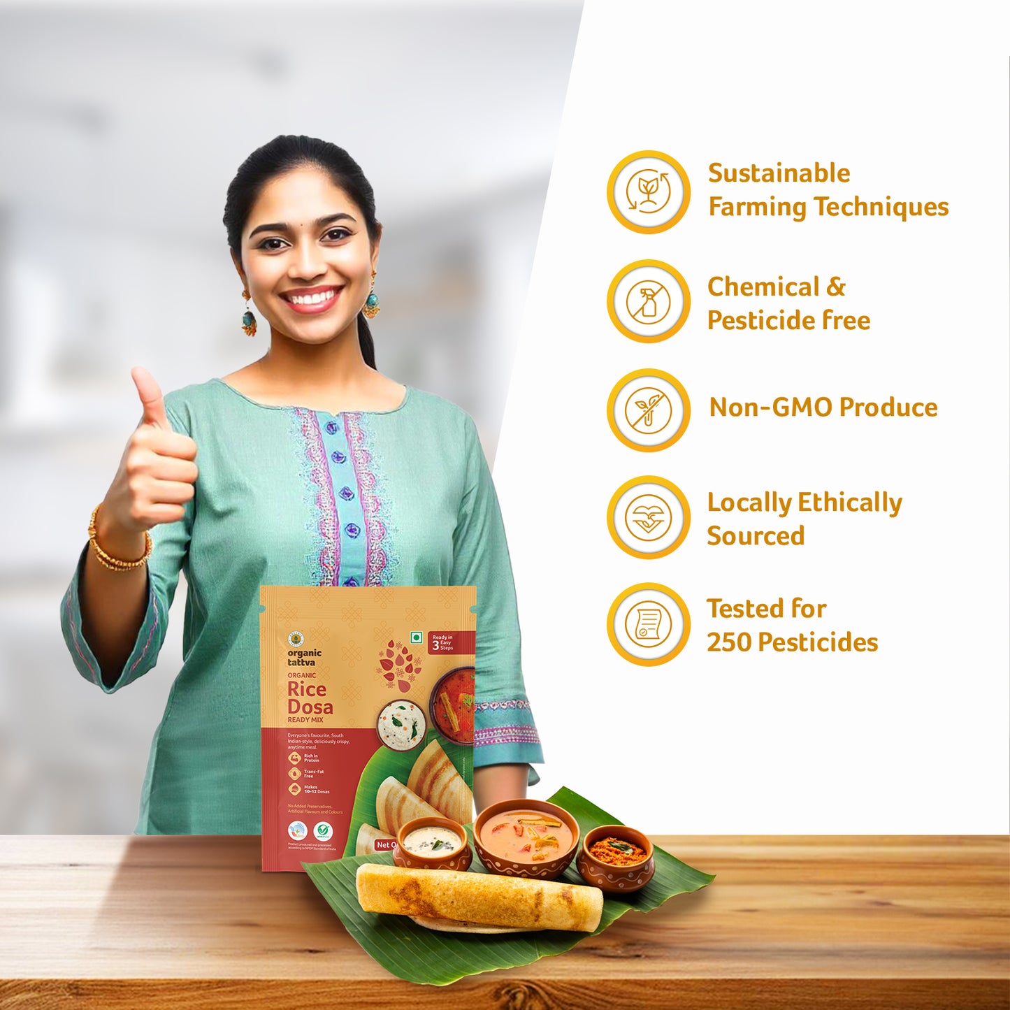 Organic Tattva Organic Rice Dosa Ready Mix