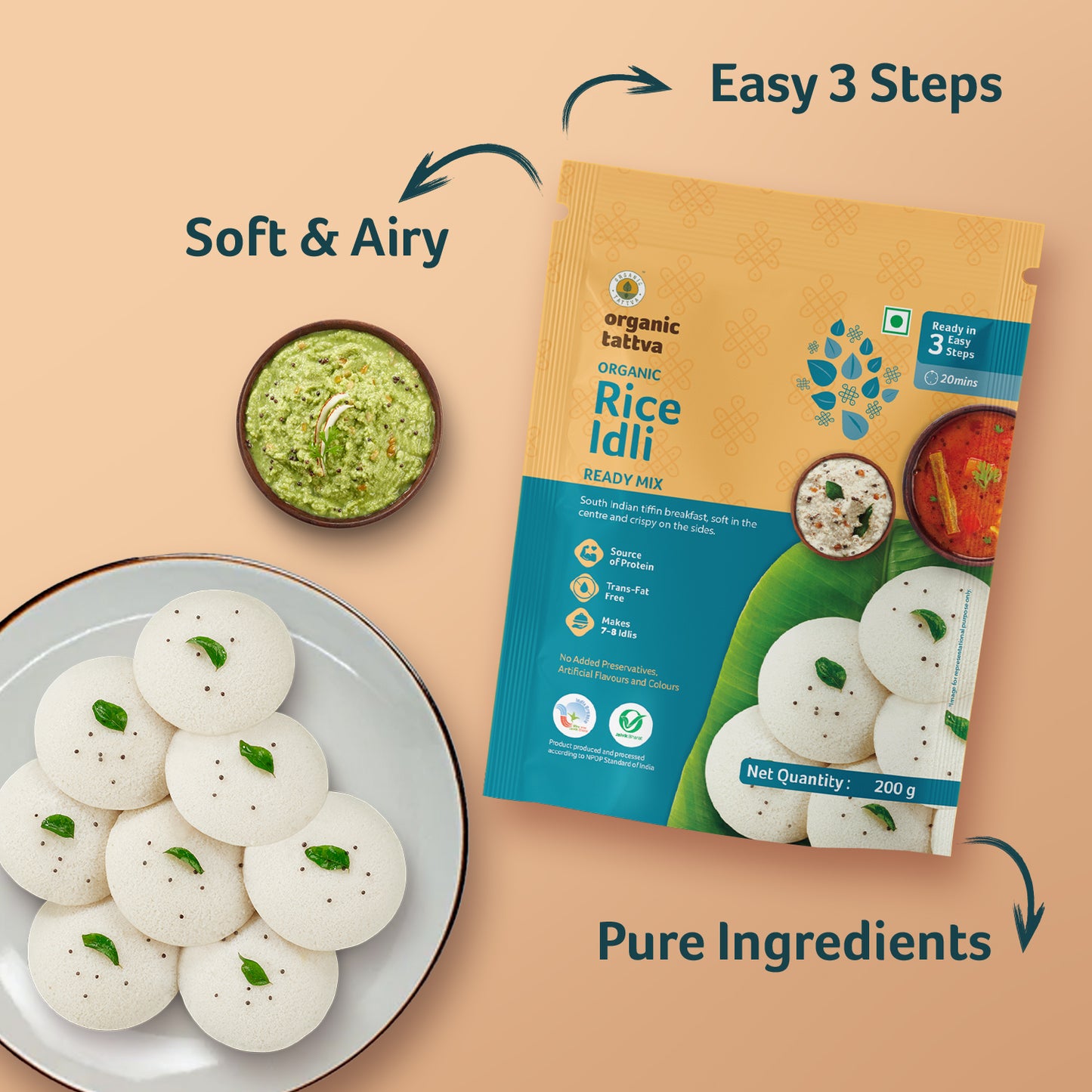 Organic Tattva Organic Rice Idli Ready Mix