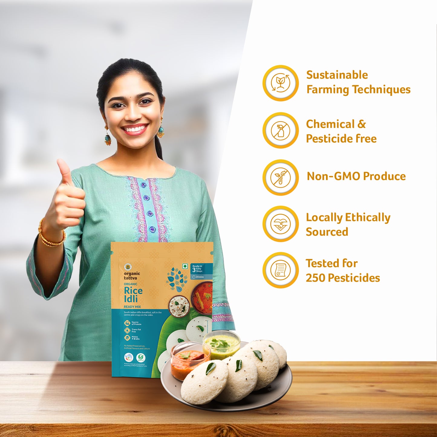 Organic Tattva Organic Rice Idli Ready Mix