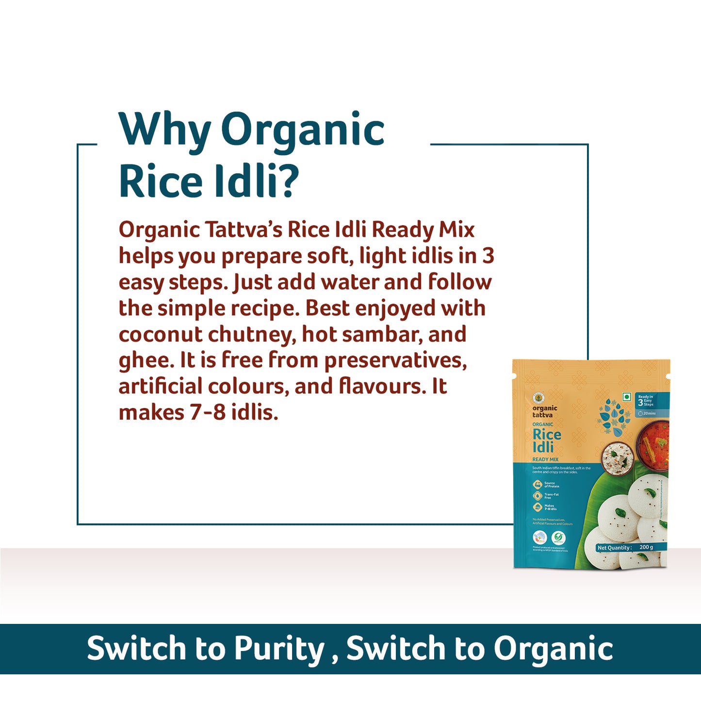 Organic Tattva Organic Rice Idli Ready Mix