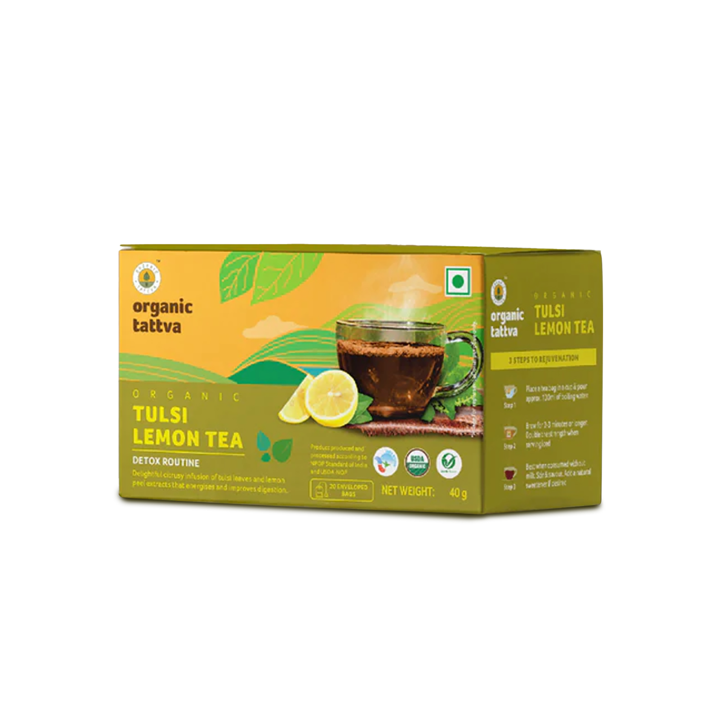 Organic tattva Organic Tulsi Lemon Tea (20 teabags)
