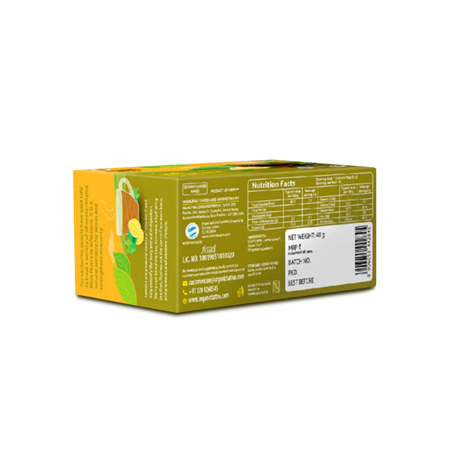 Organic tattva Organic Tulsi Lemon Tea (20 teabags)