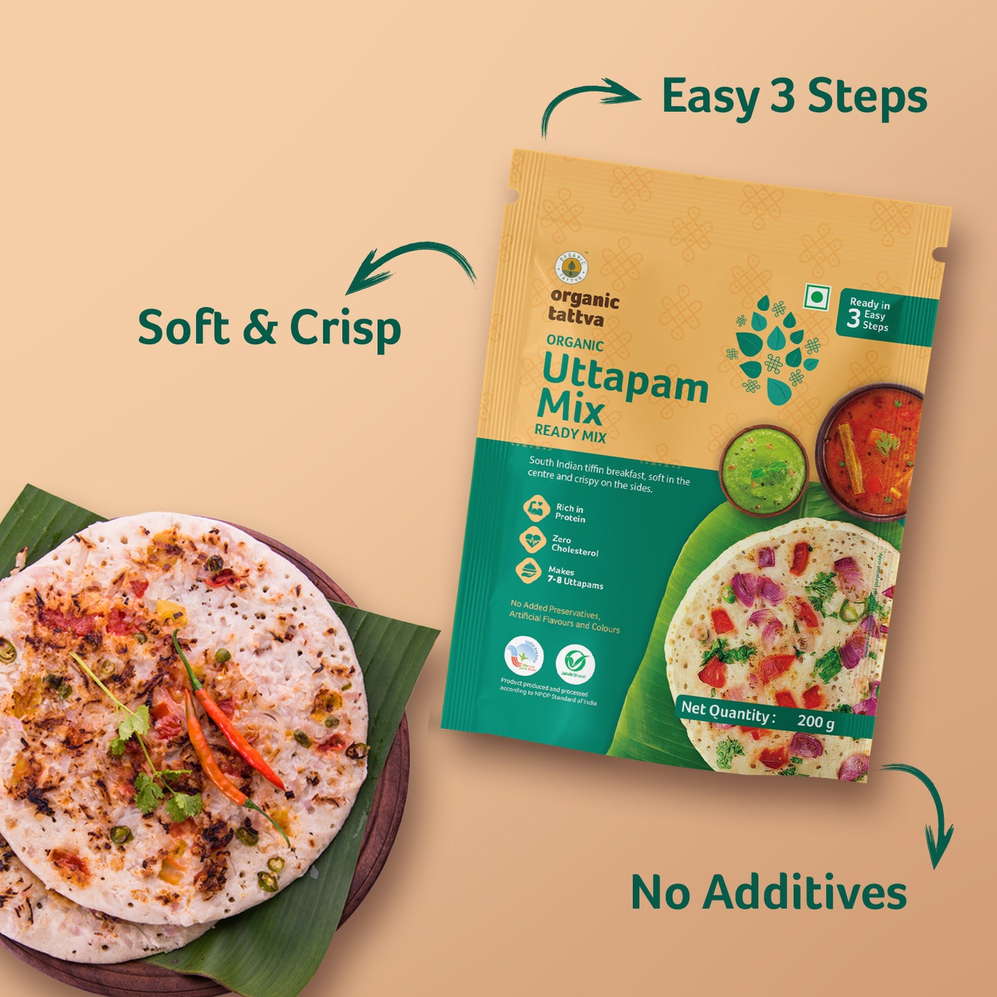 Organic Tattva Organic Uttapam Ready Mix