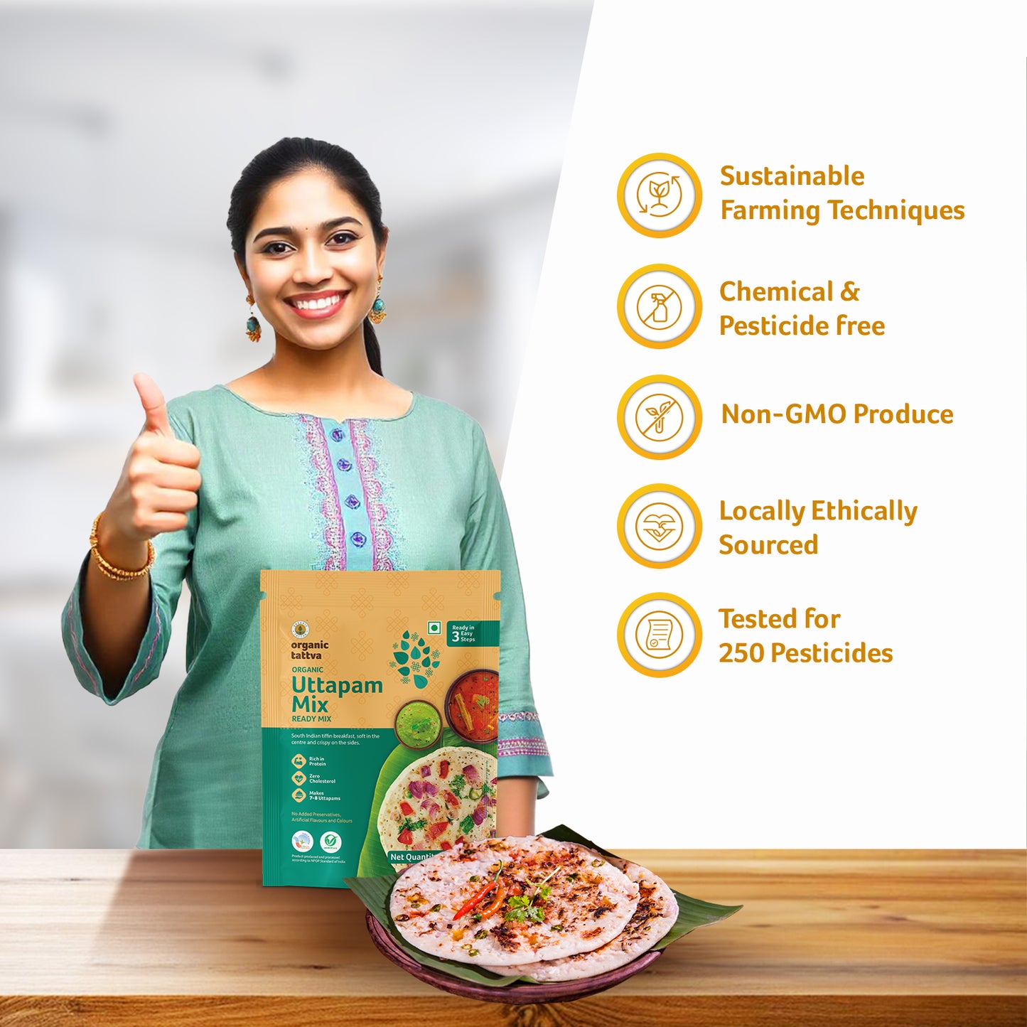 Organic Tattva Organic Uttapam Ready Mix