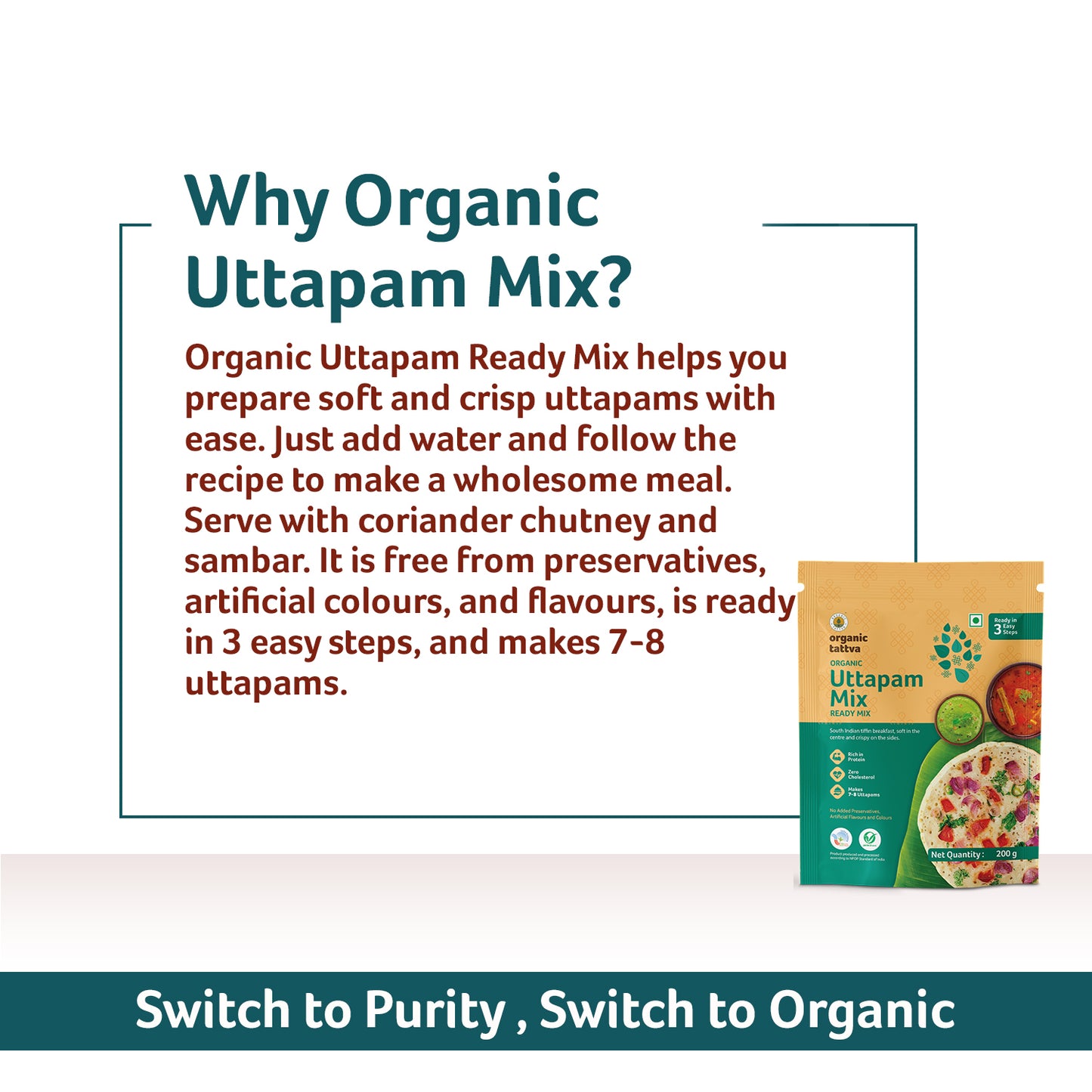 Organic Tattva Organic Uttapam Ready Mix