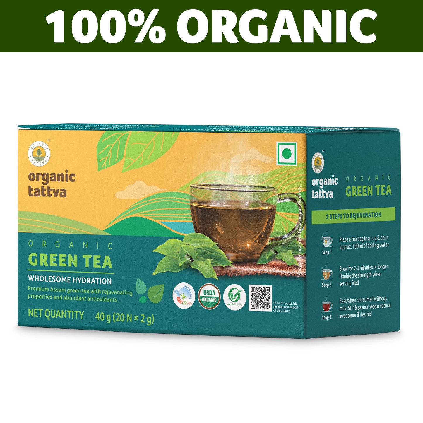 Organic tattva Organic Green Tea (20 teabags)