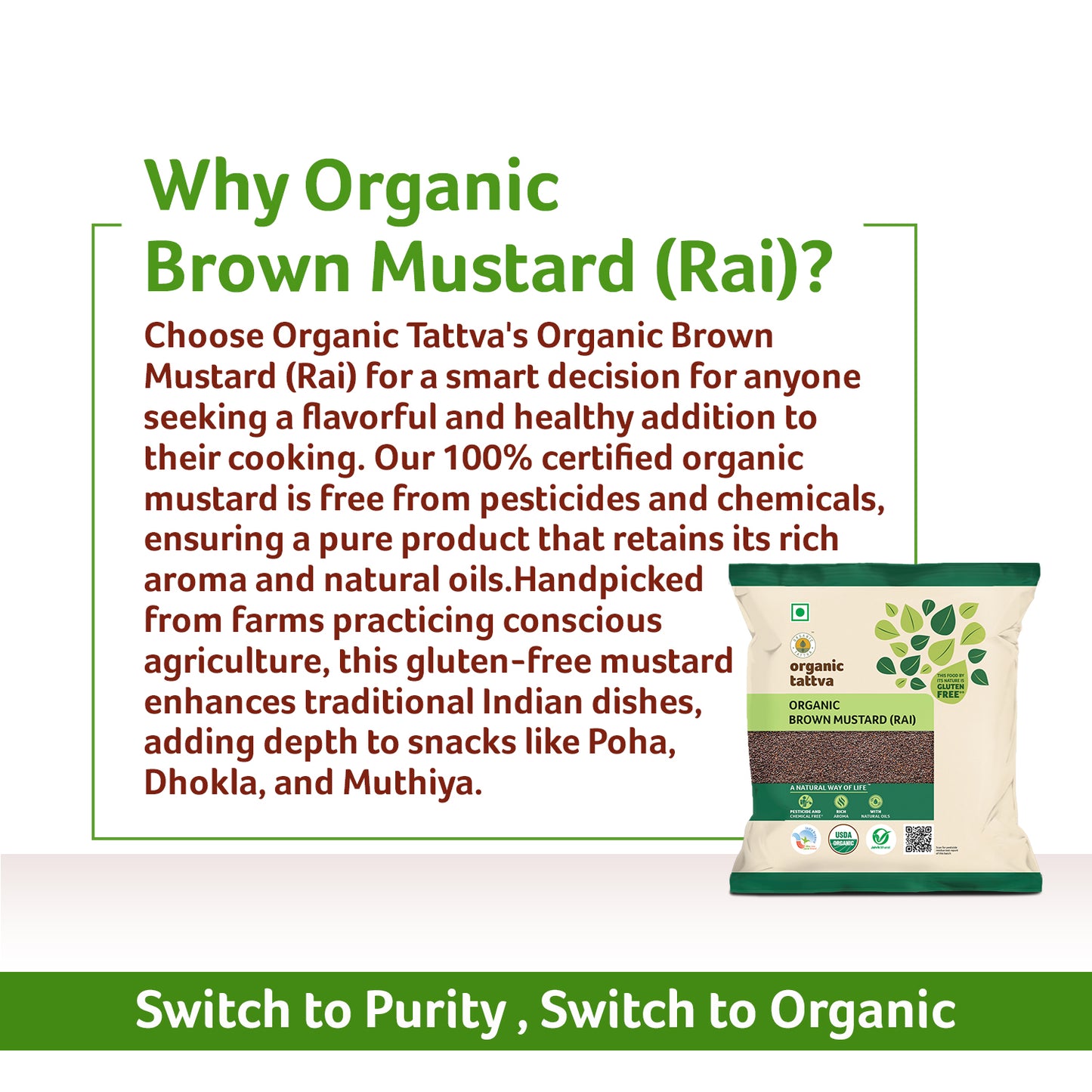Organic Tattva Organic Brown Mustard (Rai)