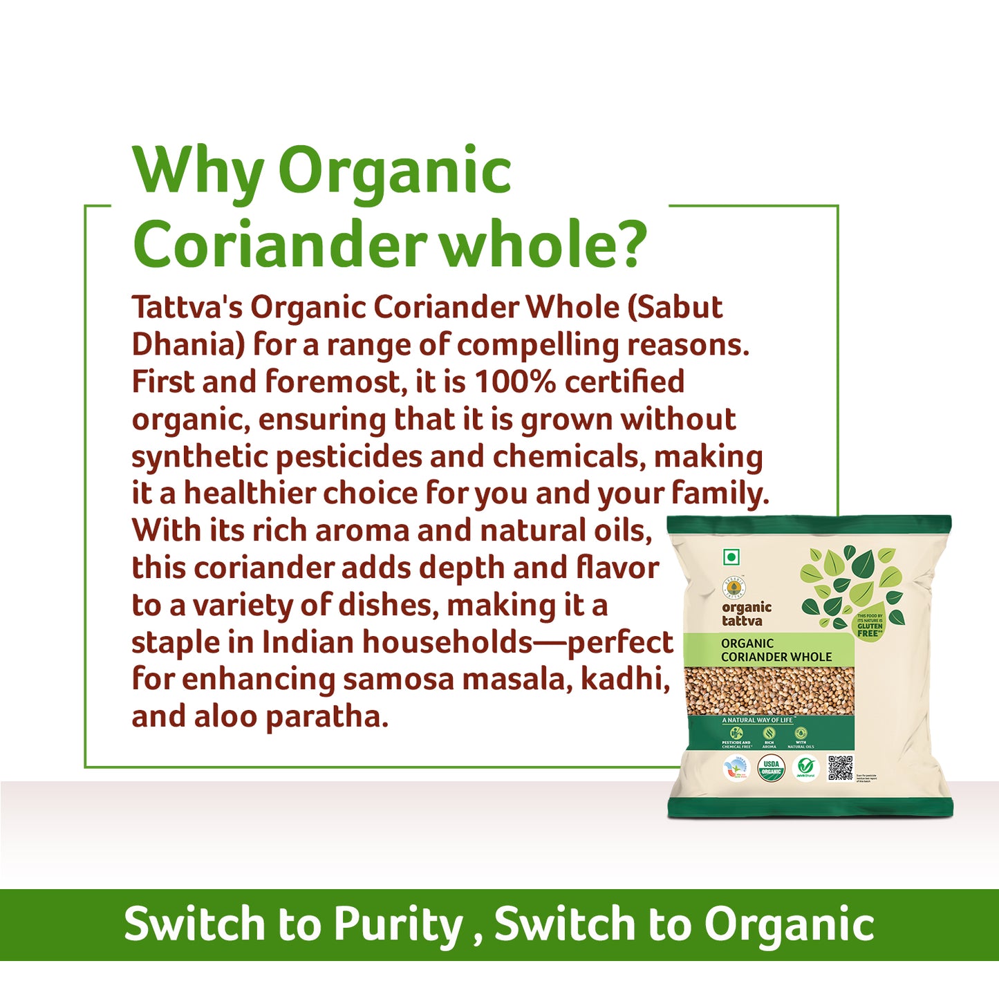 Organic Tattva Organic Coriander Whole