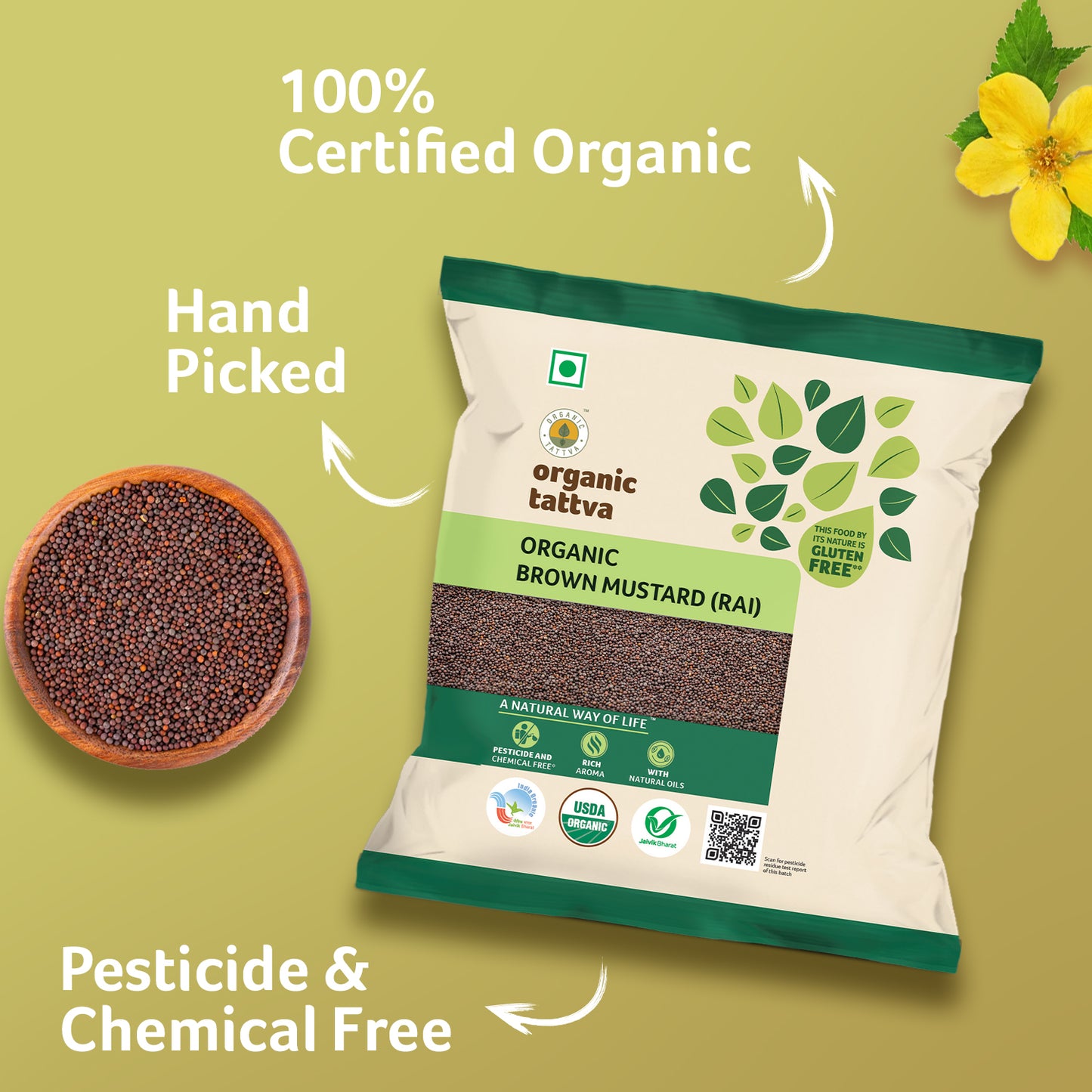 Organic Tattva Organic Brown Mustard (Rai)